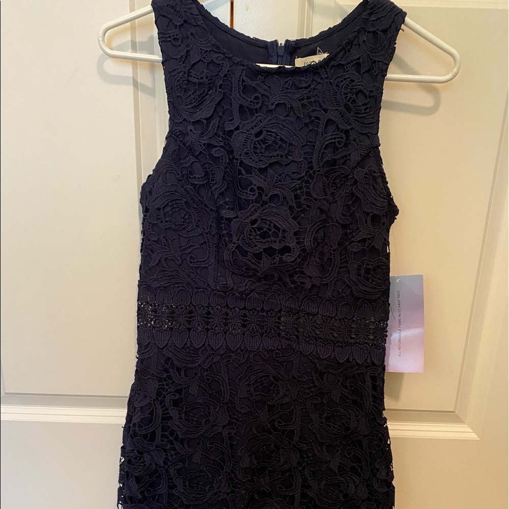Navy lace dress